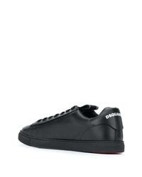 Baskets basses en cuir noires DSQUARED2