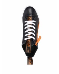 Baskets basses en cuir noires Moschino