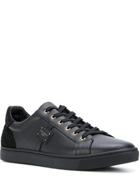 Baskets basses en cuir noires Dolce & Gabbana