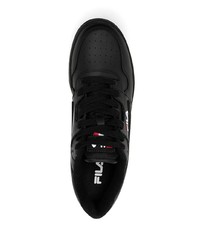 Baskets basses en cuir noires Fila