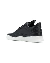 Baskets basses en cuir noires Filling Pieces