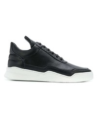 Baskets basses en cuir noires Filling Pieces