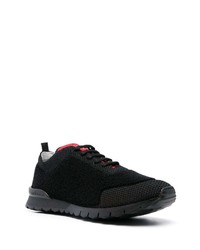 Baskets basses en cuir noires Kiton