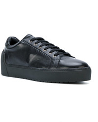 Baskets basses en cuir noires Giorgio Armani