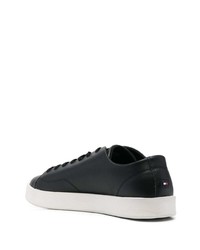 Baskets basses en cuir noires Tommy Hilfiger