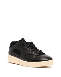 Baskets basses en cuir noires Jil Sander