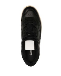 Baskets basses en cuir noires Jil Sander