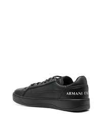 Baskets basses en cuir noires Armani Exchange