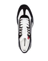 Baskets basses en cuir noires DSQUARED2