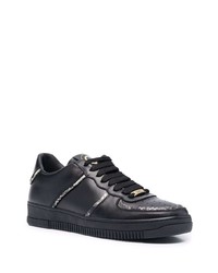 Baskets basses en cuir noires Roberto Cavalli