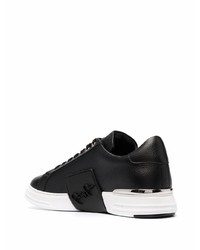 Baskets basses en cuir noires Philipp Plein