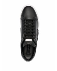 Baskets basses en cuir noires Philipp Plein