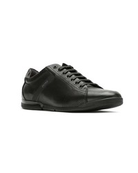 Baskets basses en cuir noires BOSS