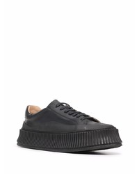 Baskets basses en cuir noires Jil Sander