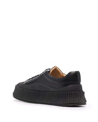 Baskets basses en cuir noires Jil Sander