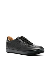 Baskets basses en cuir noires Emporio Armani