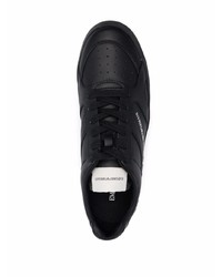 Baskets basses en cuir noires Emporio Armani