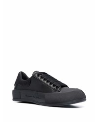 Baskets basses en cuir noires Alexander McQueen