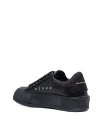 Baskets basses en cuir noires Alexander McQueen