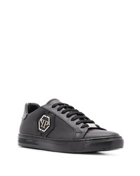 Baskets basses en cuir noires Philipp Plein