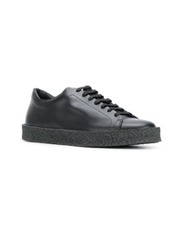 Baskets basses en cuir noires Jil Sander