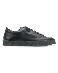 Baskets basses en cuir noires Jil Sander