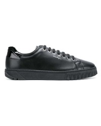 Baskets basses en cuir noires Salvatore Ferragamo