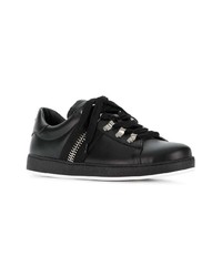 Baskets basses en cuir noires Balmain