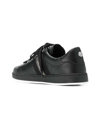 Baskets basses en cuir noires Balmain