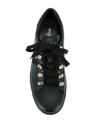 Baskets basses en cuir noires Balmain