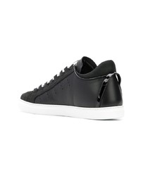 Baskets basses en cuir noires DSQUARED2