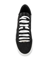 Baskets basses en cuir noires DSQUARED2