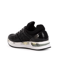 Baskets basses en cuir noires Premiata