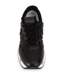 Baskets basses en cuir noires Premiata