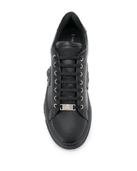 Baskets basses en cuir noires Philipp Plein