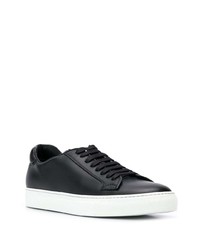 Baskets basses en cuir noires Scarosso