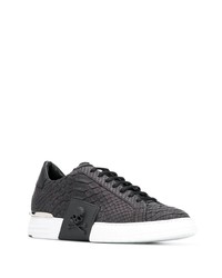 Baskets basses en cuir noires Philipp Plein