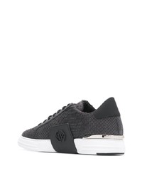 Baskets basses en cuir noires Philipp Plein