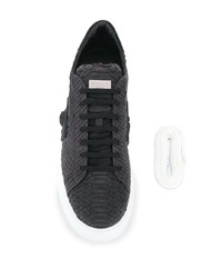 Baskets basses en cuir noires Philipp Plein