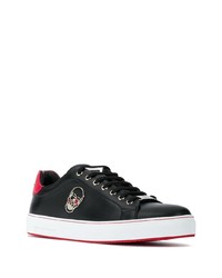 Baskets basses en cuir noires Philipp Plein