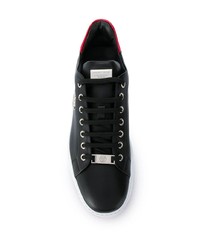 Baskets basses en cuir noires Philipp Plein