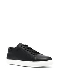 Baskets basses en cuir noires Emporio Armani