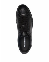 Baskets basses en cuir noires DSQUARED2