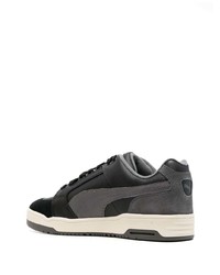 Baskets basses en cuir noires Puma