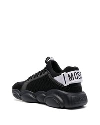 Baskets basses en cuir noires Moschino