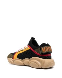 Baskets basses en cuir noires Moschino