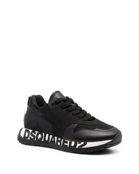 Baskets basses en cuir noires DSQUARED2