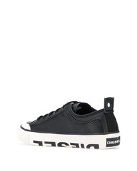 Baskets basses en cuir noires Diesel