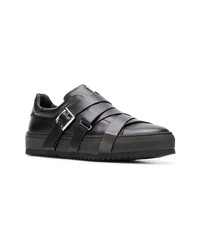 Baskets basses en cuir noires Cesare Paciotti