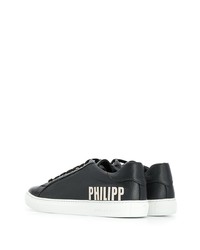 Baskets basses en cuir noires Philipp Plein